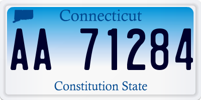 CT license plate AA71284