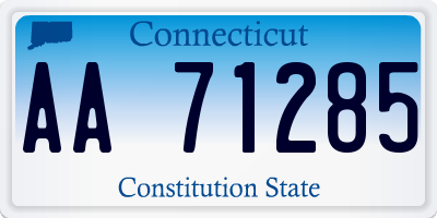 CT license plate AA71285