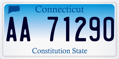 CT license plate AA71290