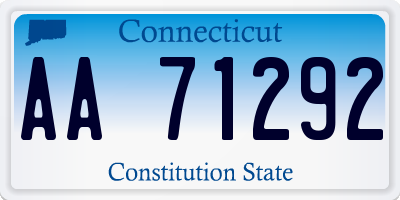 CT license plate AA71292