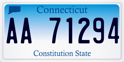 CT license plate AA71294