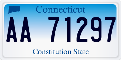 CT license plate AA71297