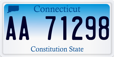 CT license plate AA71298