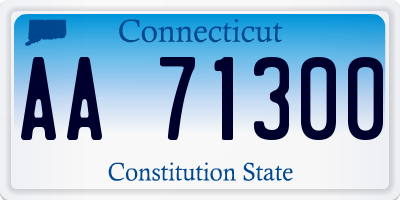CT license plate AA71300