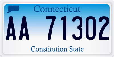 CT license plate AA71302