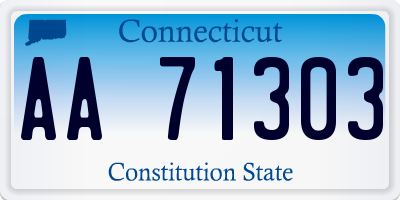 CT license plate AA71303