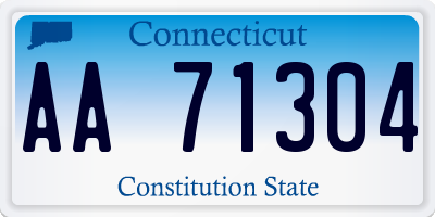 CT license plate AA71304