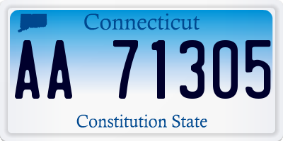 CT license plate AA71305