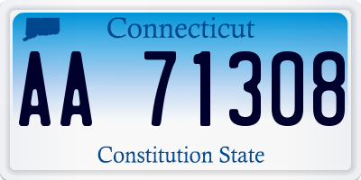 CT license plate AA71308