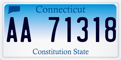 CT license plate AA71318