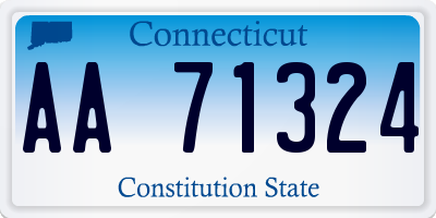 CT license plate AA71324