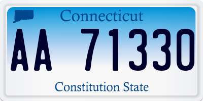 CT license plate AA71330