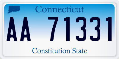 CT license plate AA71331