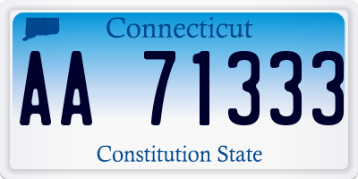 CT license plate AA71333