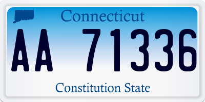 CT license plate AA71336