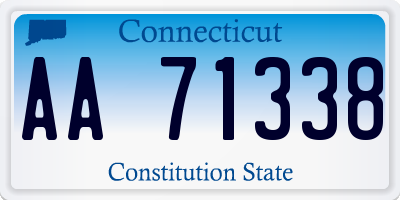 CT license plate AA71338