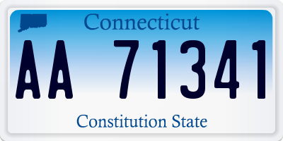 CT license plate AA71341