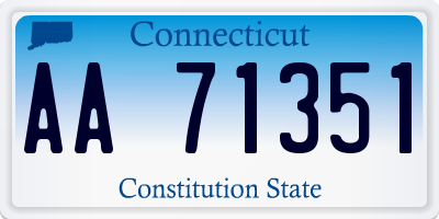 CT license plate AA71351