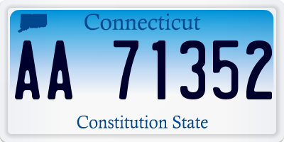 CT license plate AA71352