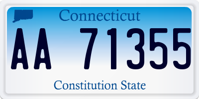 CT license plate AA71355