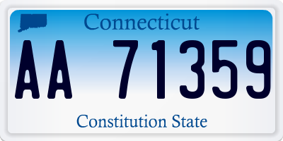 CT license plate AA71359