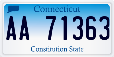 CT license plate AA71363