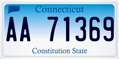 CT license plate AA71369