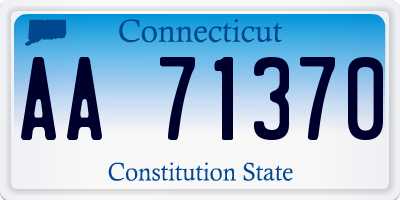 CT license plate AA71370