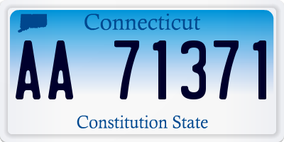 CT license plate AA71371