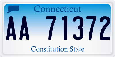 CT license plate AA71372