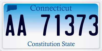 CT license plate AA71373