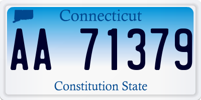 CT license plate AA71379