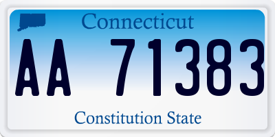 CT license plate AA71383