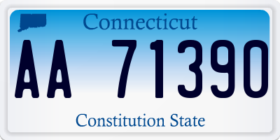 CT license plate AA71390