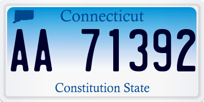 CT license plate AA71392