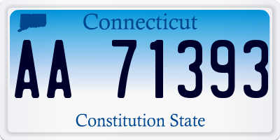 CT license plate AA71393