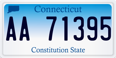 CT license plate AA71395
