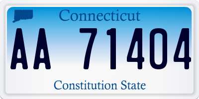 CT license plate AA71404