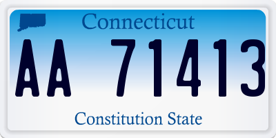 CT license plate AA71413