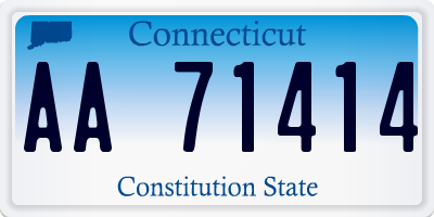 CT license plate AA71414