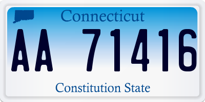 CT license plate AA71416