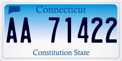 CT license plate AA71422