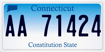 CT license plate AA71424