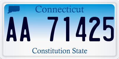 CT license plate AA71425