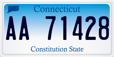 CT license plate AA71428