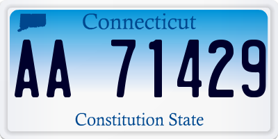 CT license plate AA71429