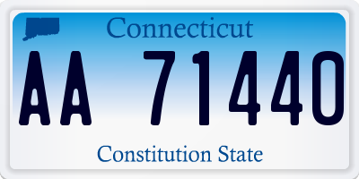 CT license plate AA71440