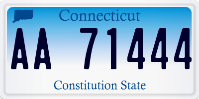 CT license plate AA71444