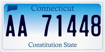 CT license plate AA71448