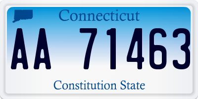 CT license plate AA71463